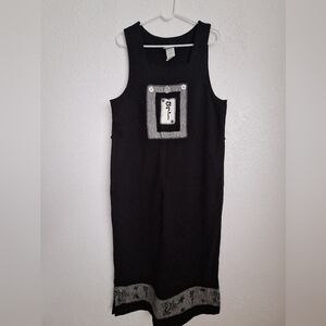 NINAPICCALINO BLACK SLEEVELESS TOP WITH POCKET DETAIL MADE USA